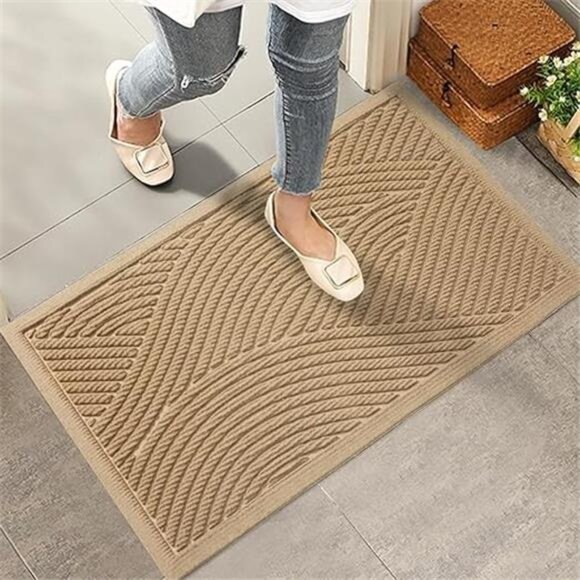 Sturdy Front Door Mat, Absorbent Muddy Dirt Resist Welcome Door Mats Outdoor - Picture 7 of 7